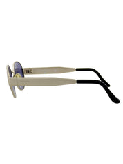Side logo sunglasses in blue/silver