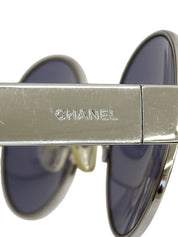 サイドロゴサングラス ブルー/シルバー