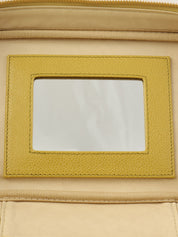 1998年頃製 キャビアスキンCCマークステッチバニティ ライムイエロー