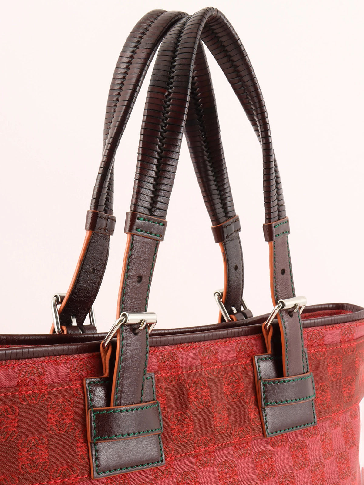 Anagram Pattern Tote Bag Red