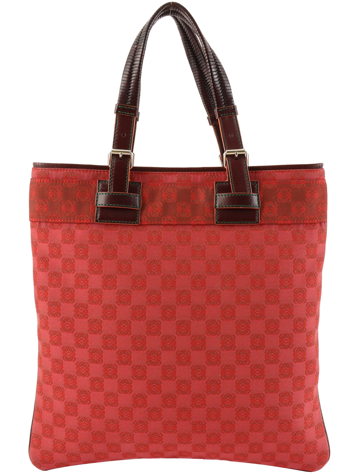 アナグラムパターントートバッグ レッド