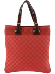 アナグラムパターントートバッグ レッド