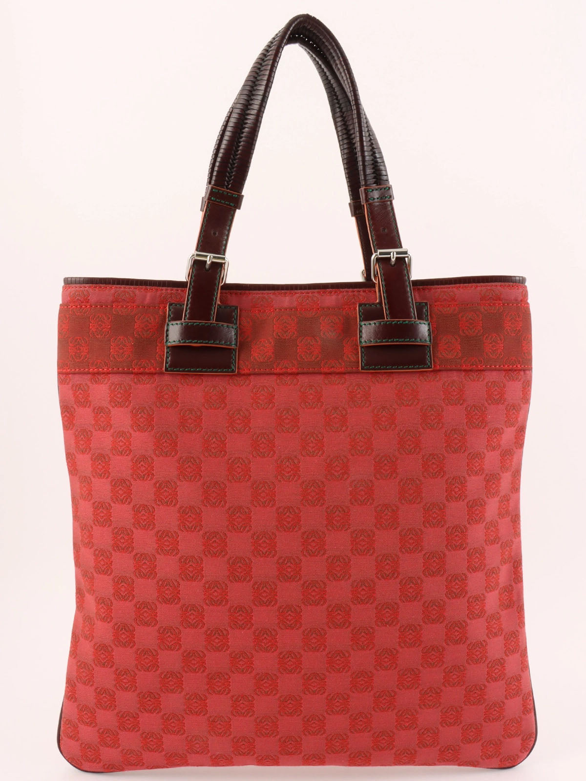 Anagram Pattern Tote Bag Red