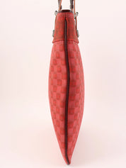 アナグラムパターントートバッグ レッド