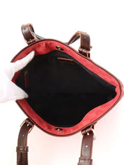 アナグラムパターントートバッグ レッド