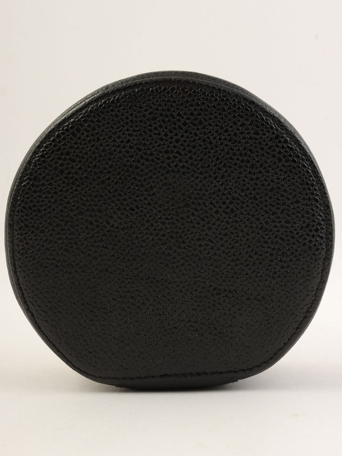 1992 Caviar Skin CC Mark Stitch Jewelry Case, Black