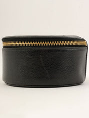 1992 Caviar Skin CC Mark Stitch Jewelry Case, Black