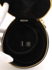 1992 Caviar Skin CC Mark Stitch Jewelry Case, Black