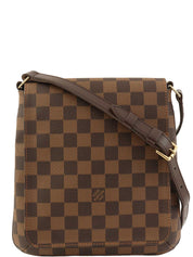 2001 Damier Musette Salsa 帆布单肩包，棕色