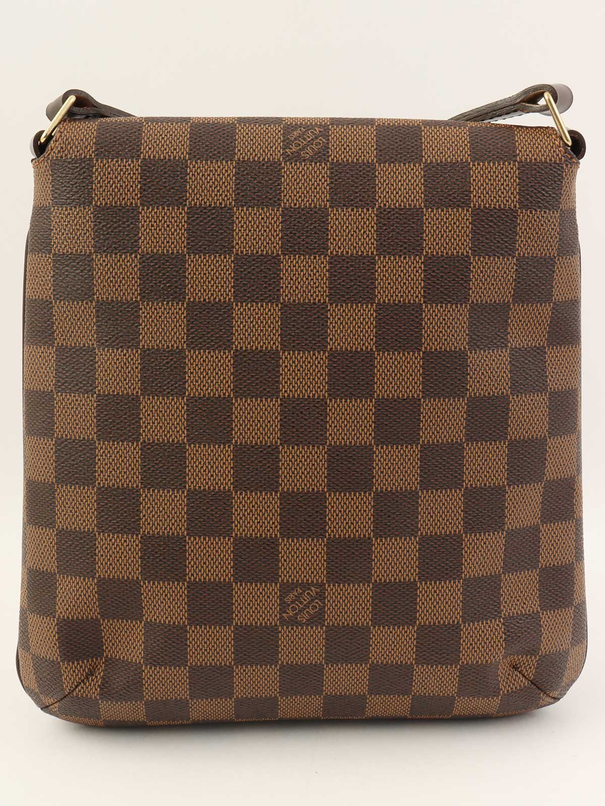 2001 Damier Musette Salsa 帆布单肩包，棕色