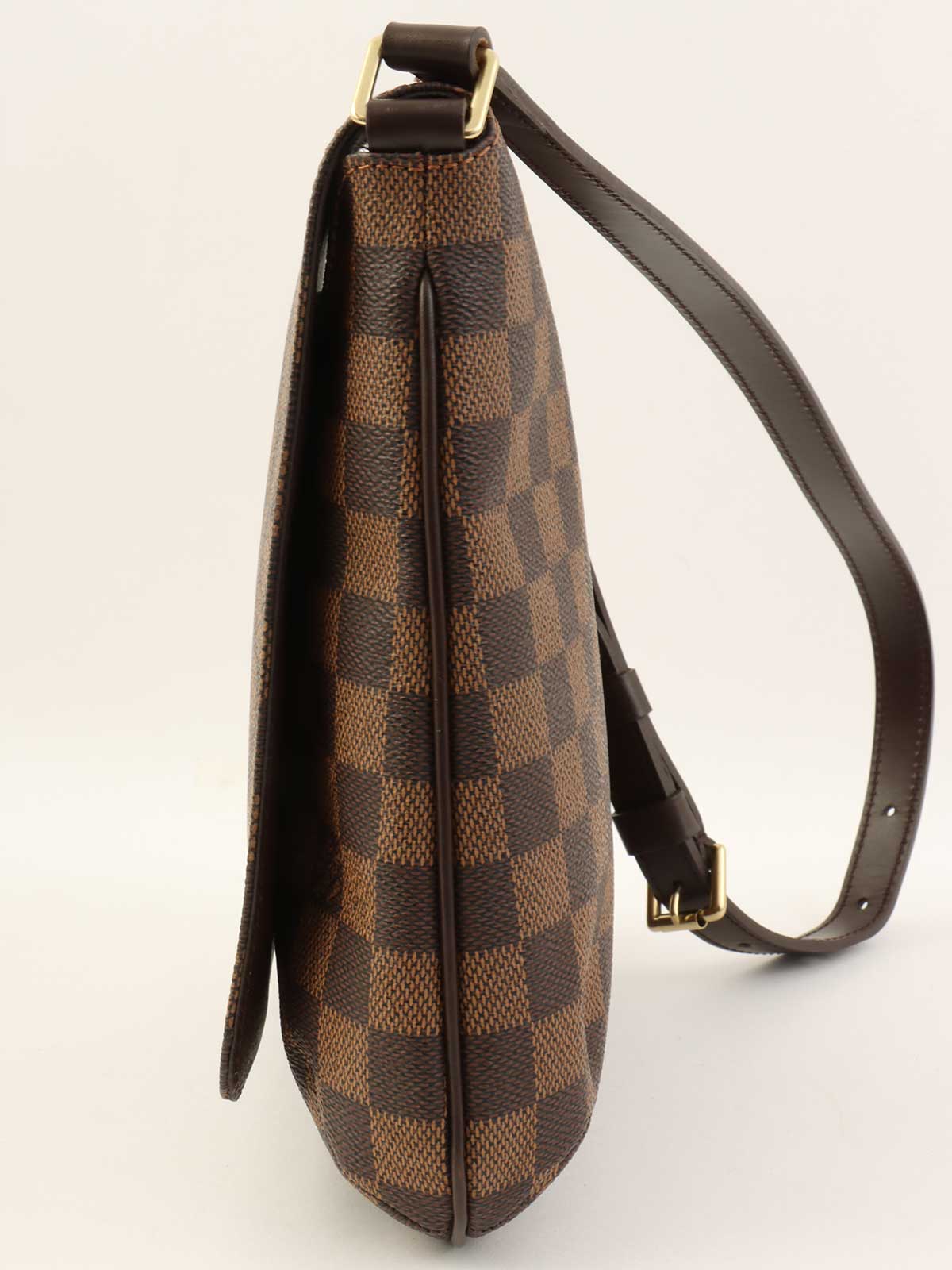2001 Damier Musette Salsa 帆布单肩包，棕色