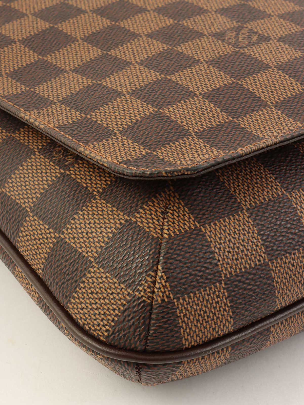 2001 Damier Musette Salsa 帆布单肩包，棕色