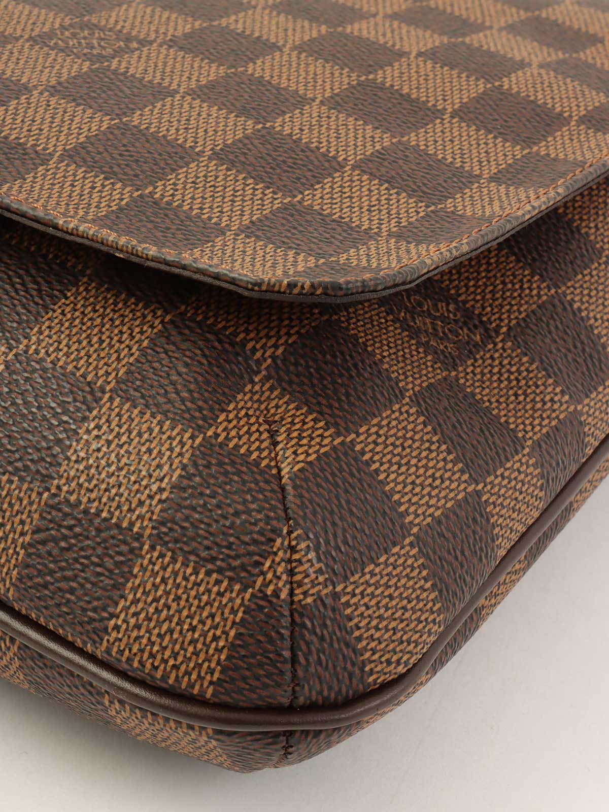 2001 Damier Musette Salsa 帆布单肩包，棕色