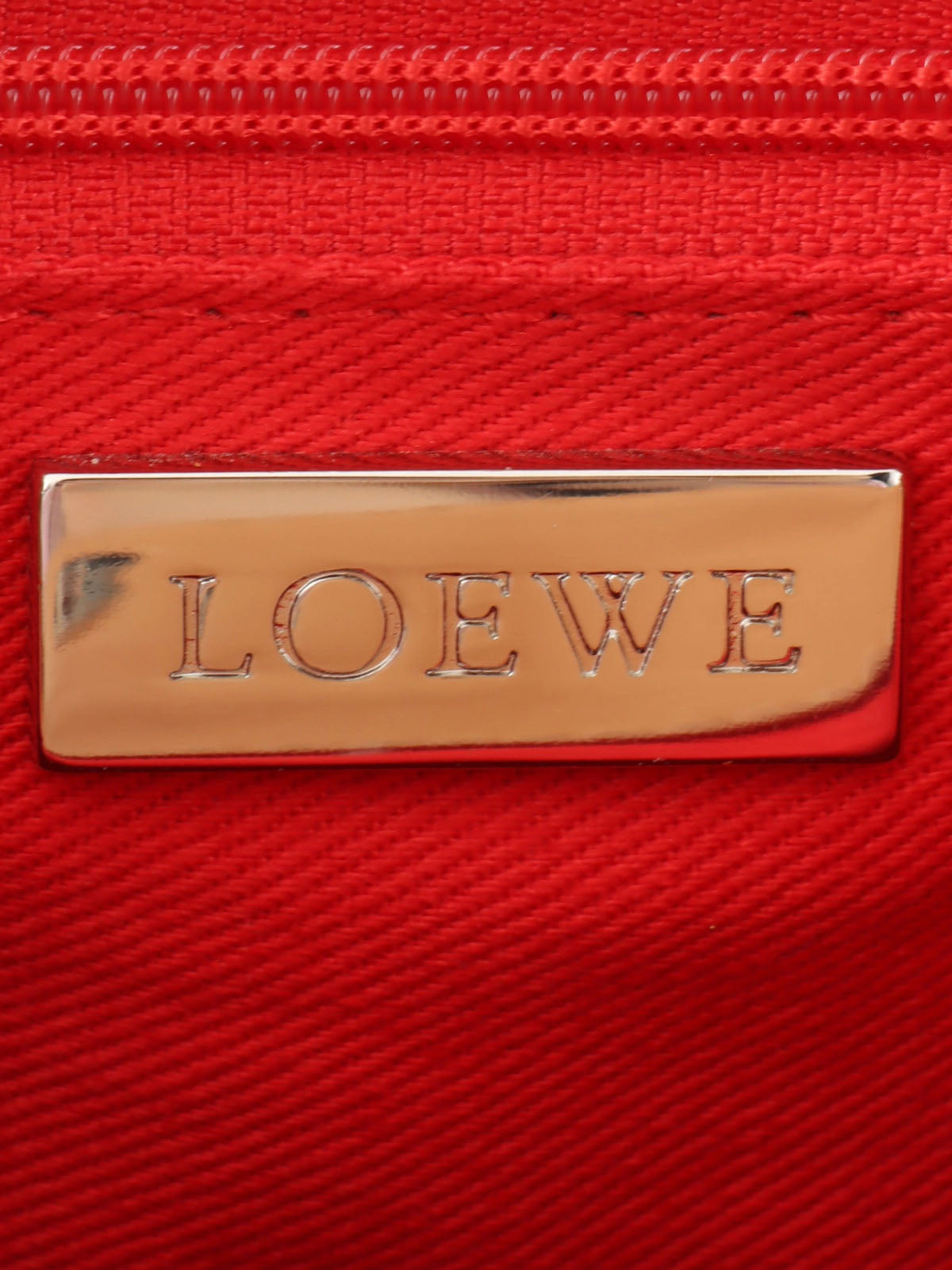 Suede Leather Combi Anagram Pattern Handbag in Camel