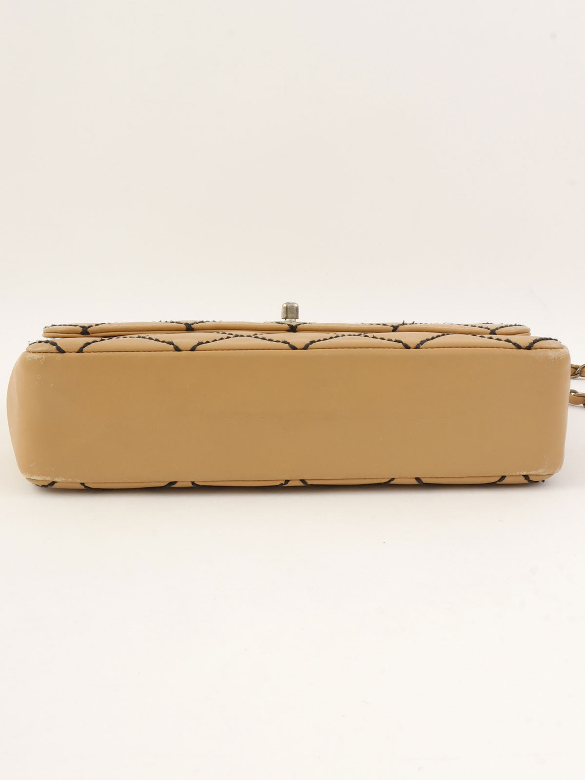 2000年頃製 ワイルドステッチCCターンロックチェーンショルダーバッグ ベージュ/ブラック