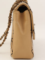 2000年頃製 ワイルドステッチCCターンロックチェーンショルダーバッグ ベージュ/ブラック