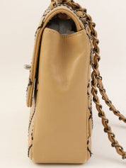 2000年頃製 ワイルドステッチCCターンロックチェーンショルダーバッグ ベージュ/ブラック