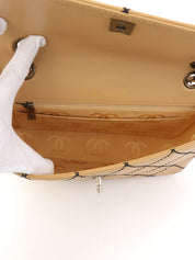 2000年頃製 ワイルドステッチCCターンロックチェーンショルダーバッグ ベージュ/ブラック