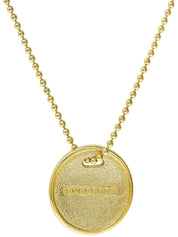 ラウンドチェックデザインネックレス ゴールド