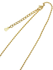 ラウンドチェックデザインネックレス ゴールド