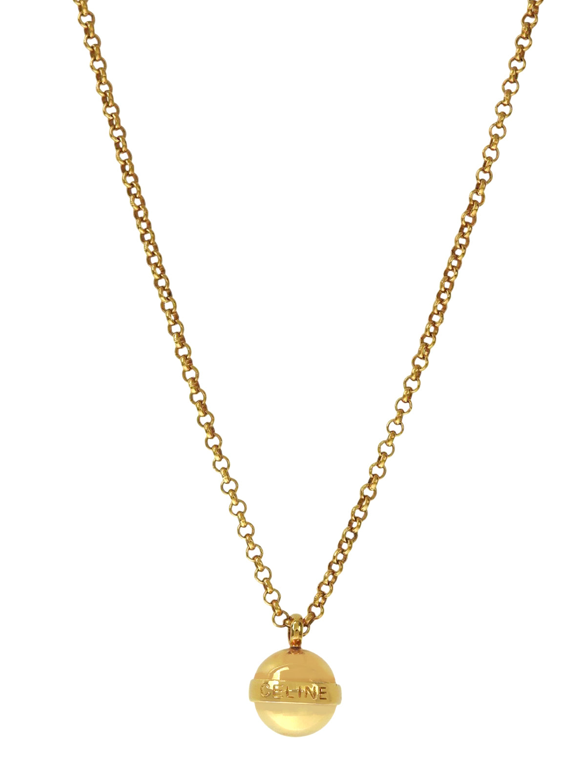 ロゴボールモチーフネックレス ゴールド
