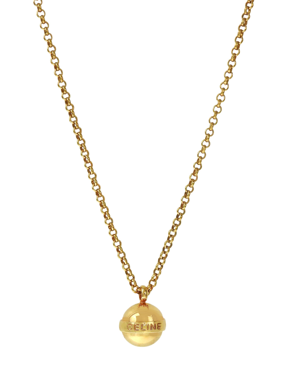 ロゴボールモチーフネックレス ゴールド