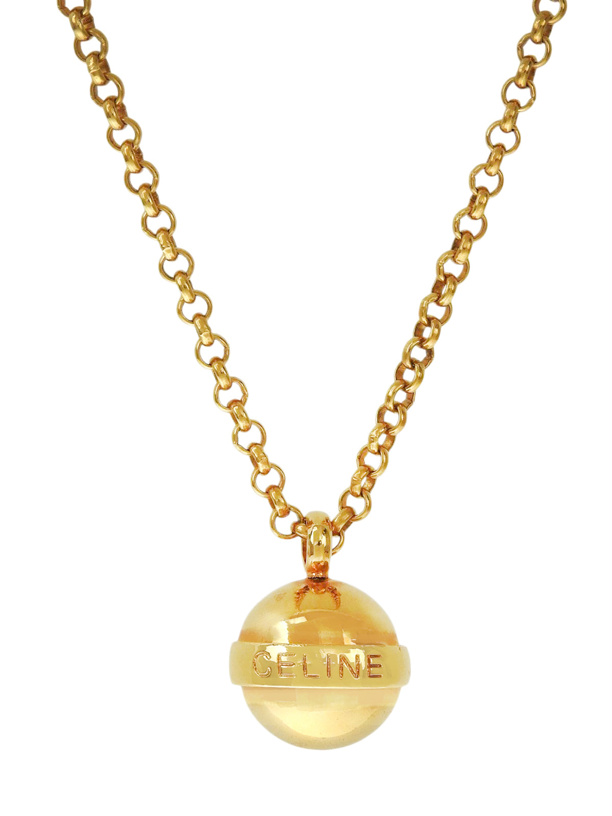 金色球形标志项链