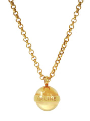金色球形标志项链