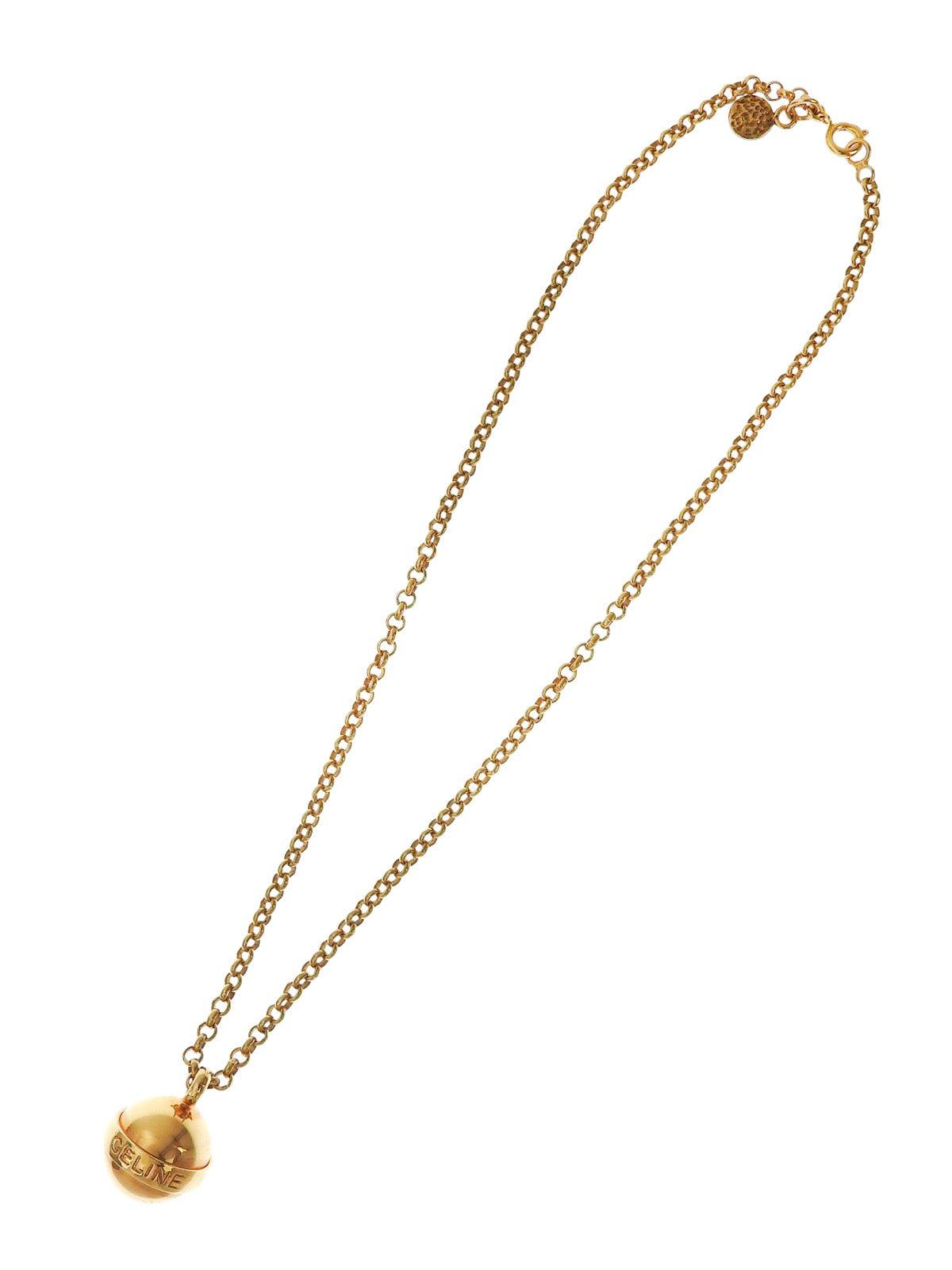 ロゴボールモチーフネックレス ゴールド
