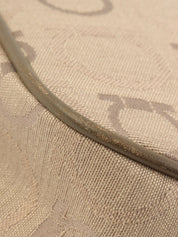 Gancini pattern shoulder bag in beige