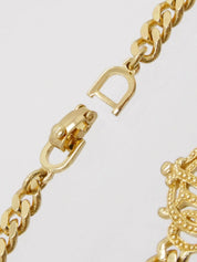 Emblem Plate Chain Bracelet Gold