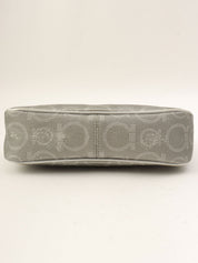 Gancini Pattern Handbag, Silver