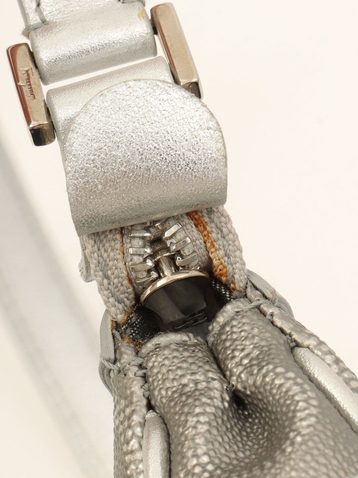Gancini Pattern Handbag, Silver