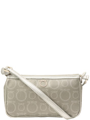 Gancini Pattern Handbag, Silver