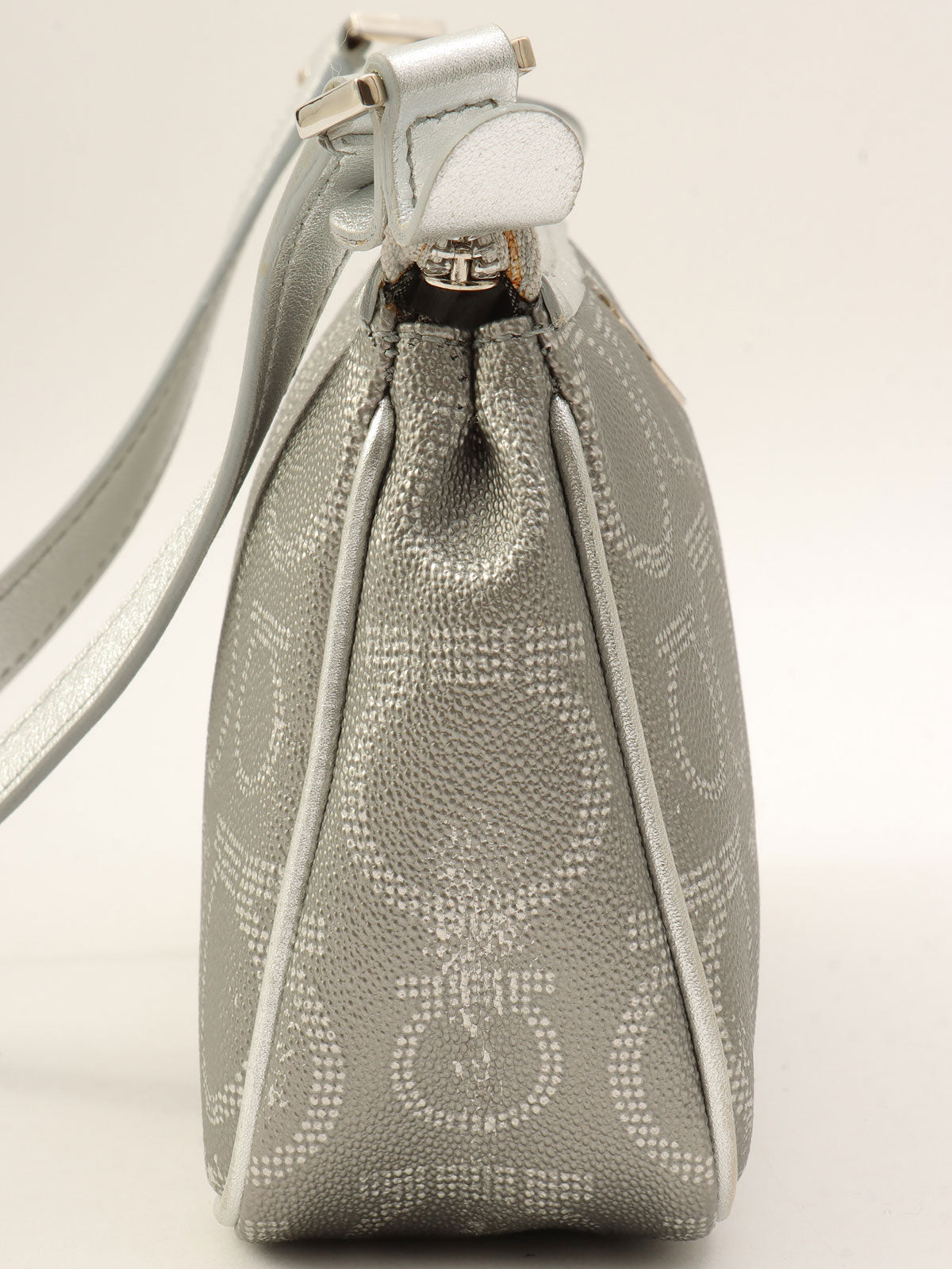 Gancini Pattern Handbag, Silver