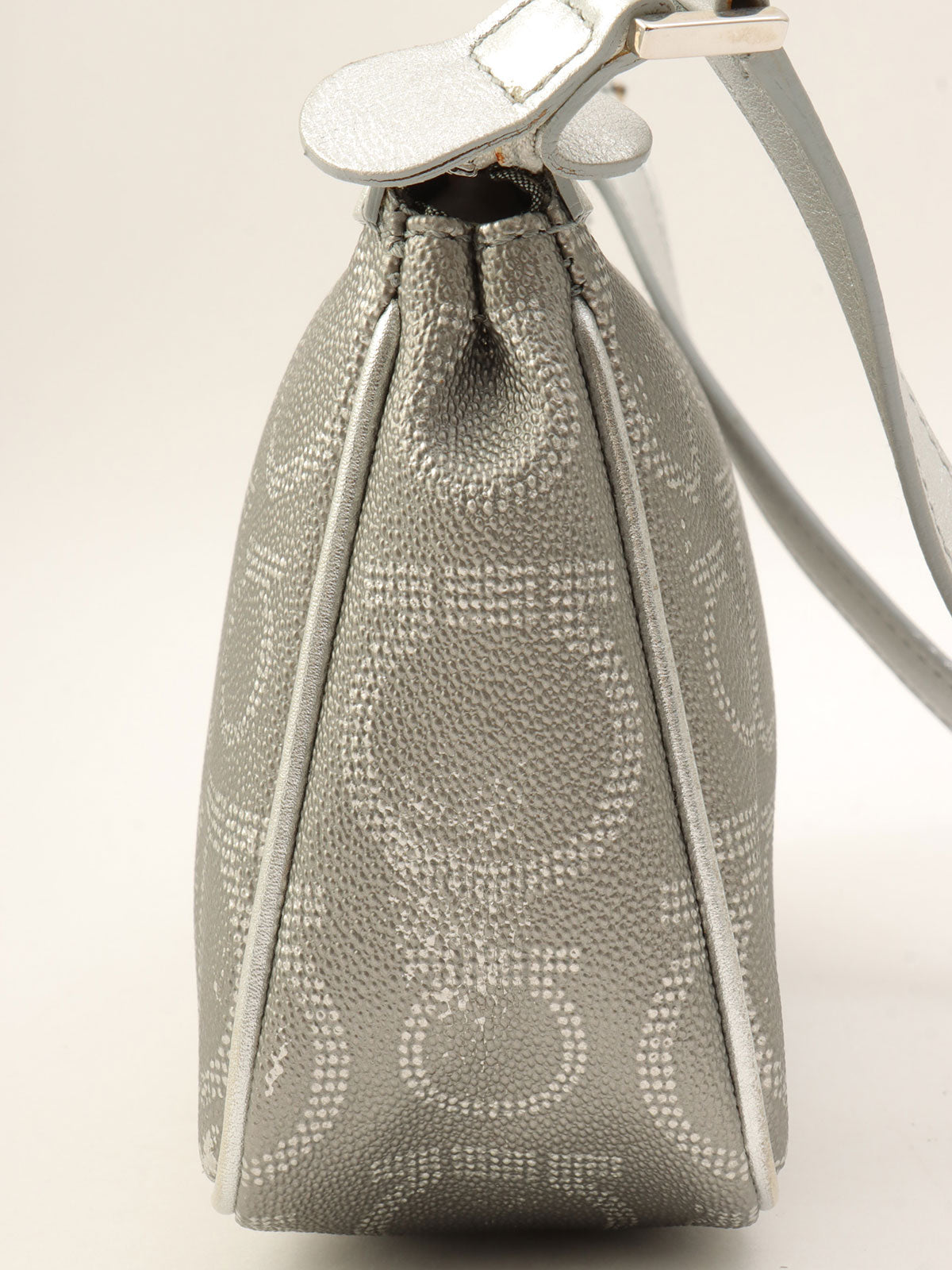 Gancini Pattern Handbag, Silver