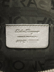 Gancini Pattern Handbag, Silver
