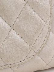 Circa 2008 CC Mark Stitch 2.55 Charm Chain Shoulder Bag in Silver/Black