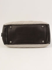 Circa 2008 CC Mark Stitch 2.55 Charm Chain Shoulder Bag in Silver/Black