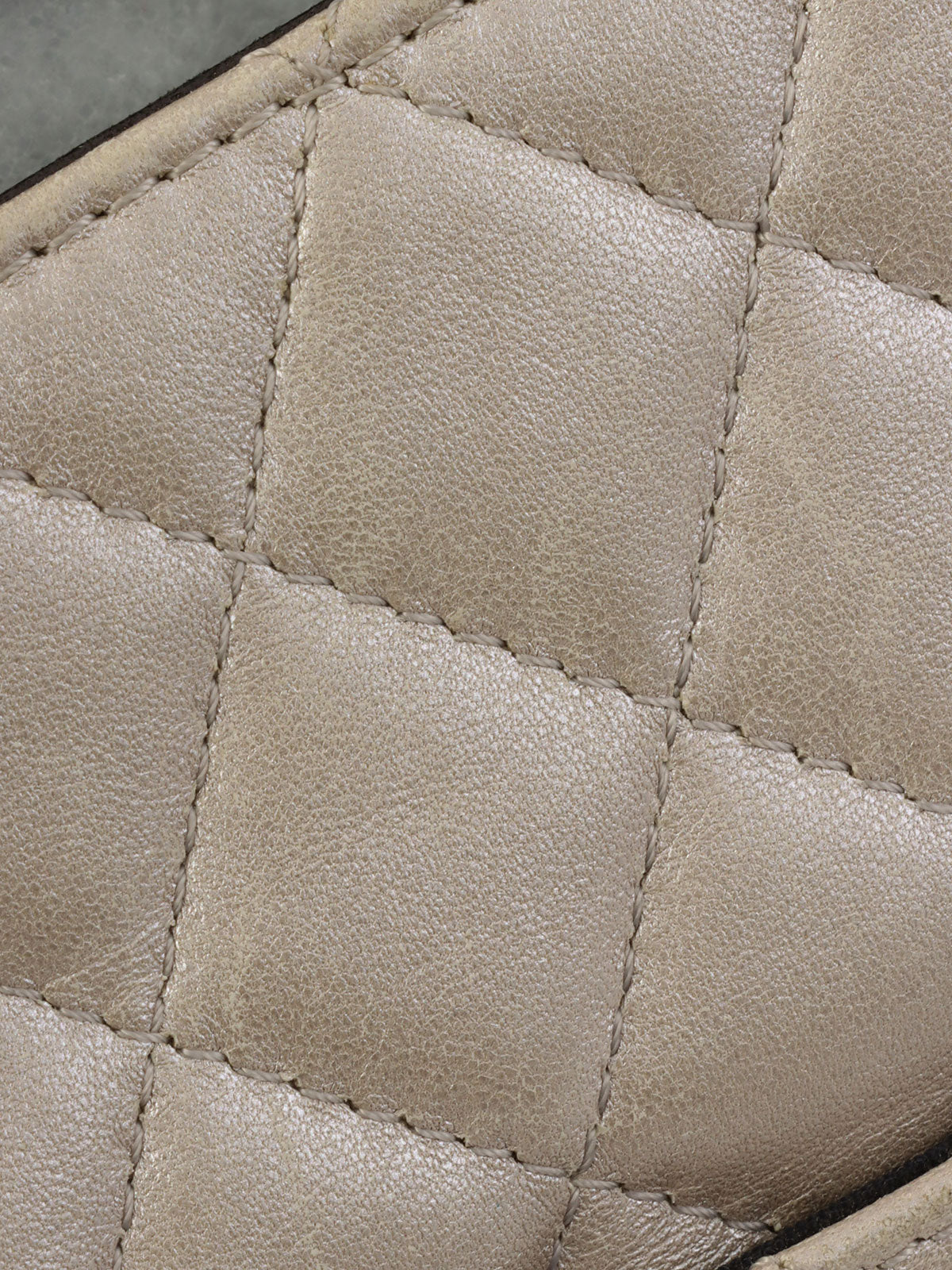 Circa 2008 CC Mark Stitch 2.55 Charm Chain Shoulder Bag in Silver/Black