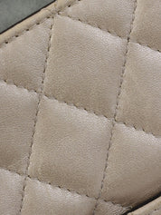 Circa 2008 CC Mark Stitch 2.55 Charm Chain Shoulder Bag in Silver/Black