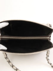 Circa 2008 CC Mark Stitch 2.55 Charm Chain Shoulder Bag in Silver/Black