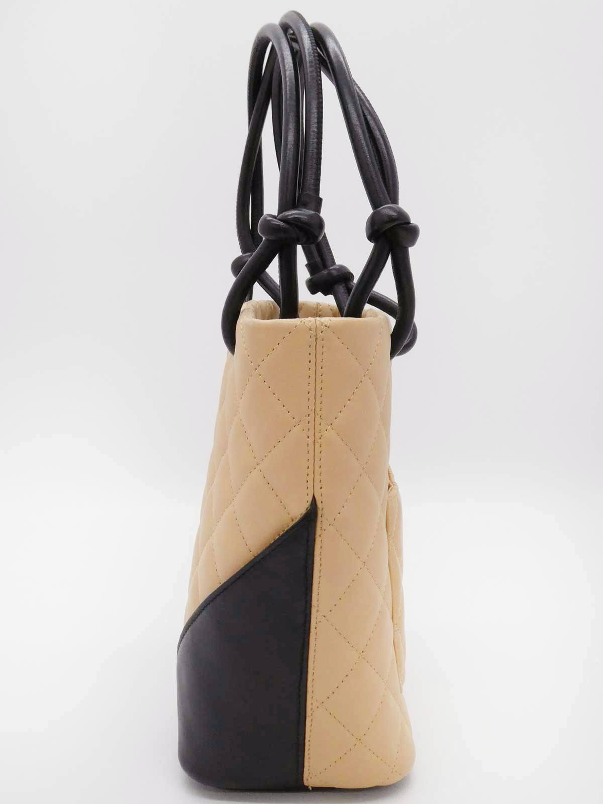 1995 Cambon 手提包，米色/黑色