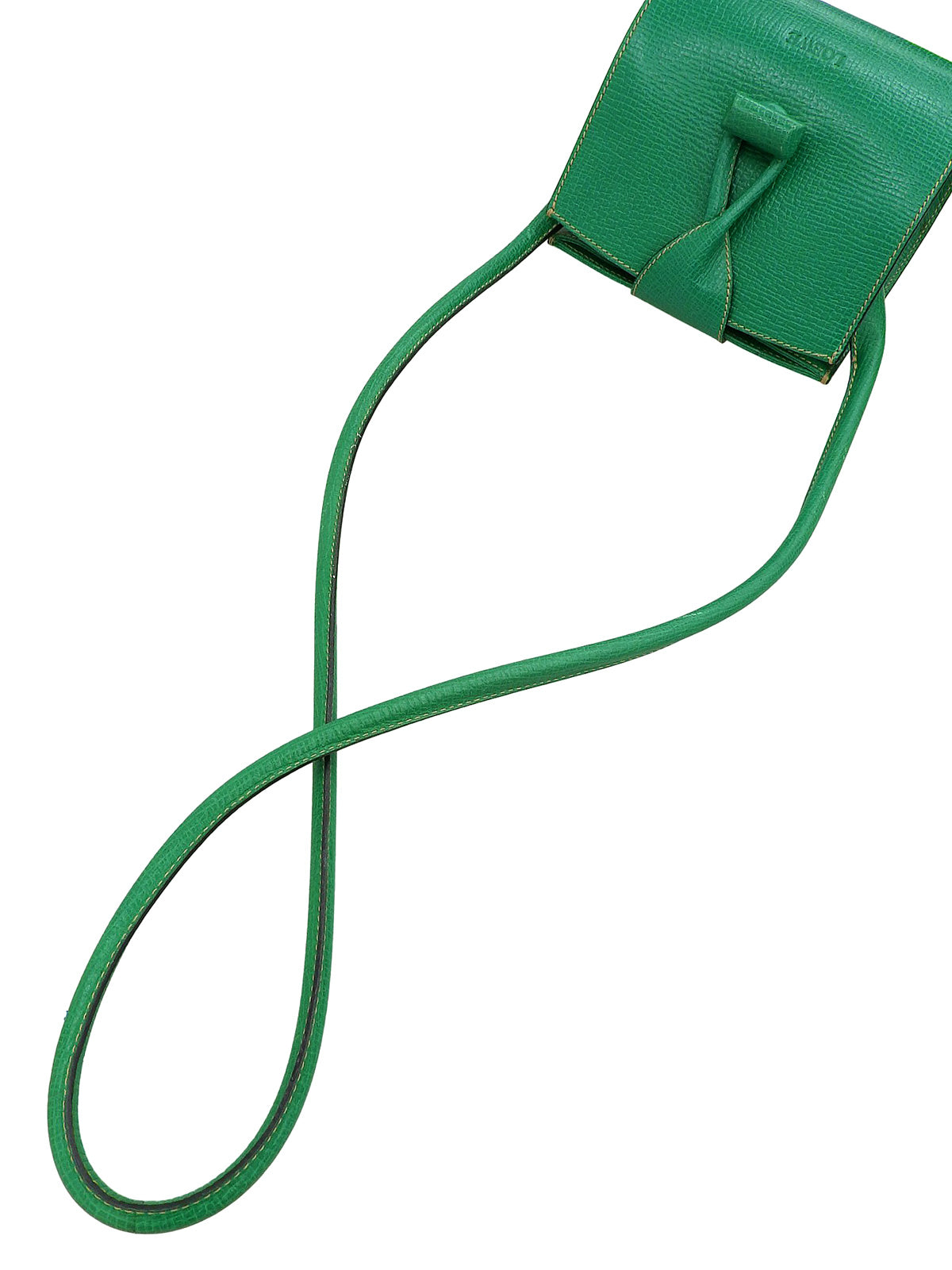 绿色logo压纹单肩包