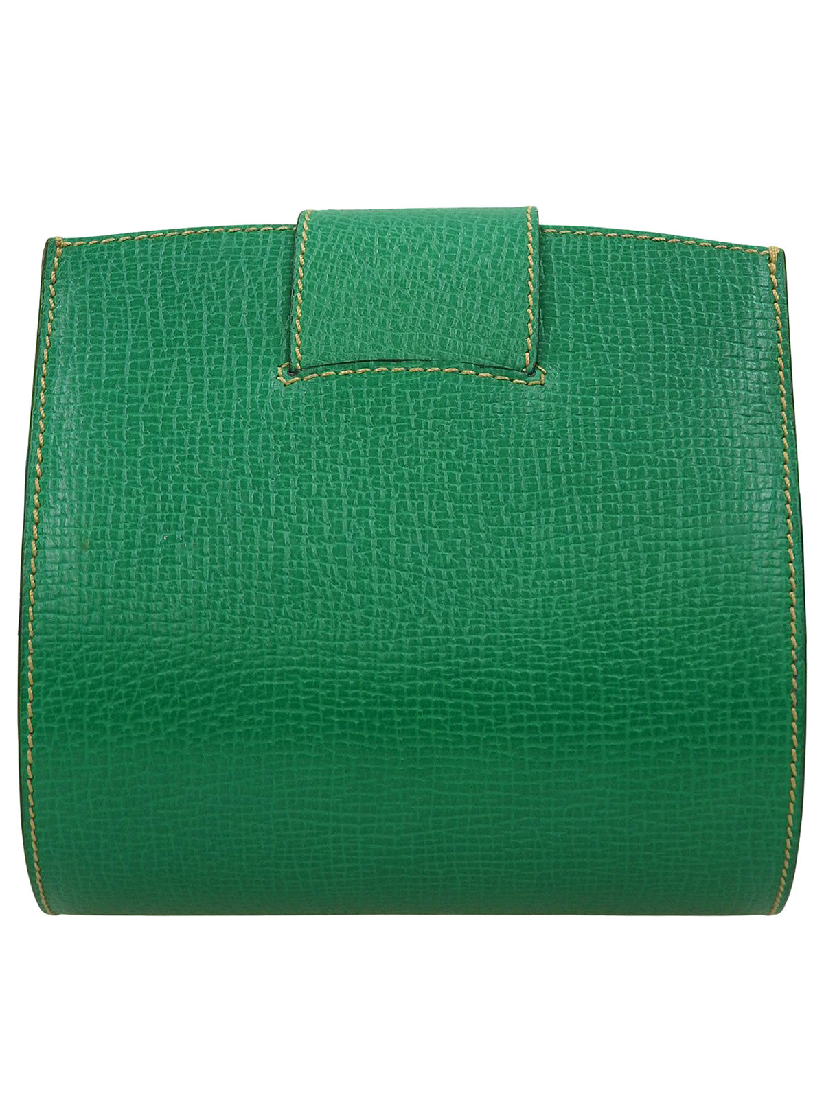 绿色logo压纹单肩包