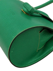 绿色logo压纹单肩包