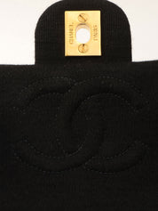 Around 1997 Made Cotton Classic Flap Chain Bag Mini Black