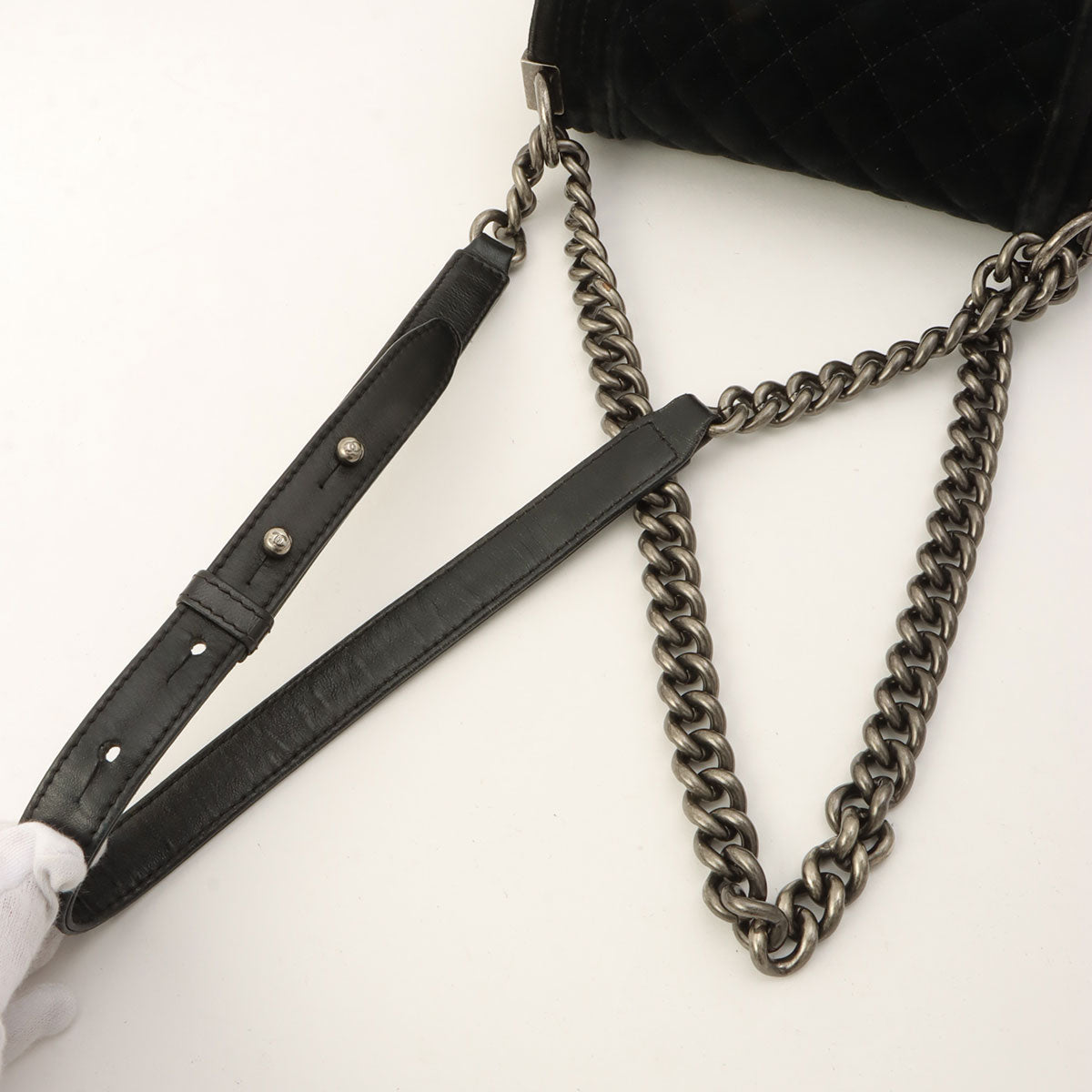 Around 2014 Velvet Boy Chanel Chain Shoulder Bag Black