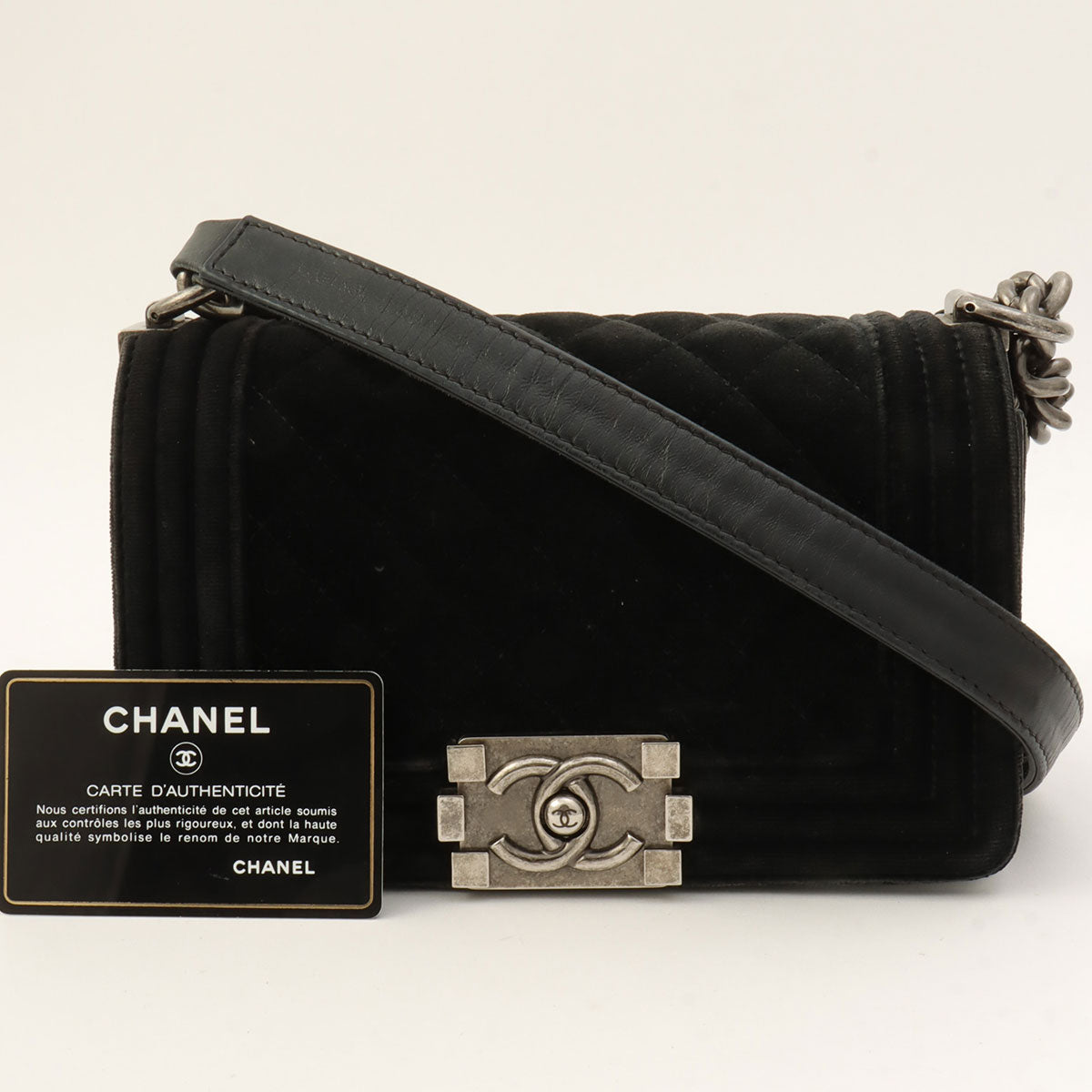 Around 2014 Velvet Boy Chanel Chain Shoulder Bag Black