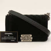 Around 2014 Velvet Boy Chanel Chain Shoulder Bag Black